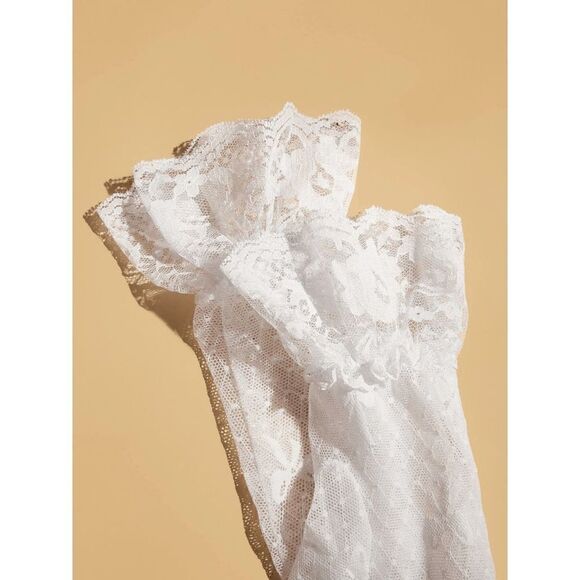 2PCS Pinup Retro Vintage Classy 1950s White Hat Gloves Accessories Set NEW main image 5